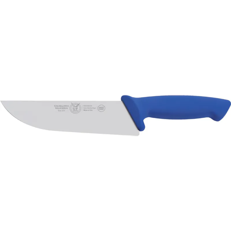 Prezzo Ridotto Coltello Professionale per affettare manico protetto cm 18, colore Blu manico in ergonomico impugnatura protetta Coltelleria Valgobbia